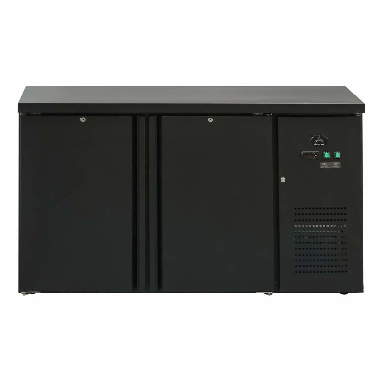 Flaschenkühltisch 280 Liter, Schwarz