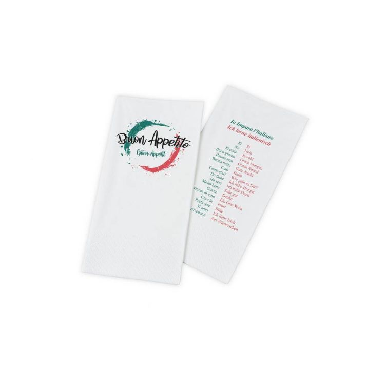 Servietten 40 x 40 cm, 2-lagig, Ich lerne italienisch