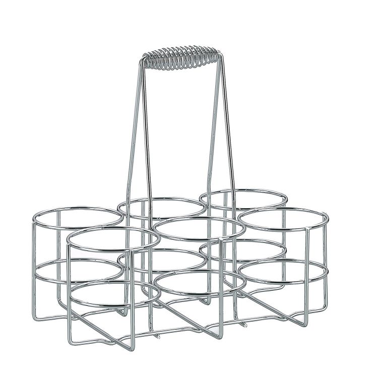 Flaschenträger Loop Metall silber glänzend 31,0x21,0x31,0cm