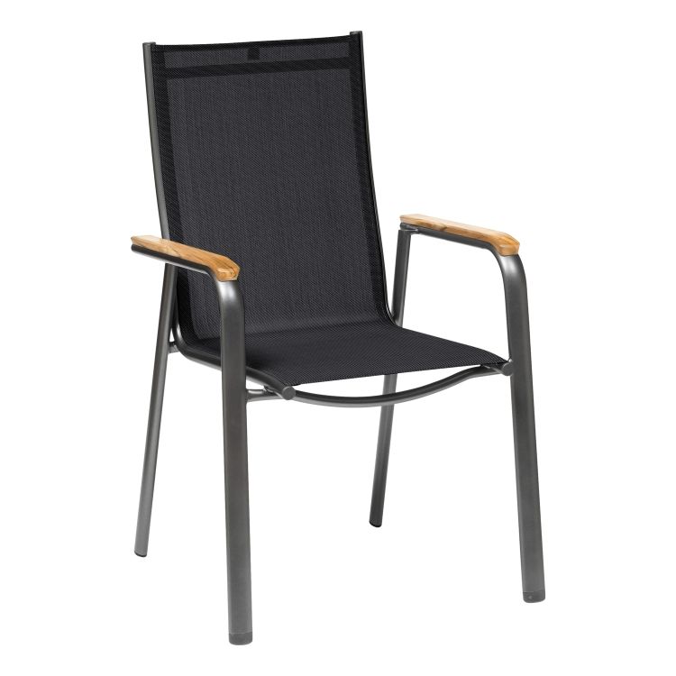 Stapelsessel mit Armlehne Teak CIRRUS