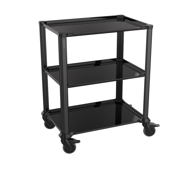 Carrello multifunzione versatile 3 livelli Nero