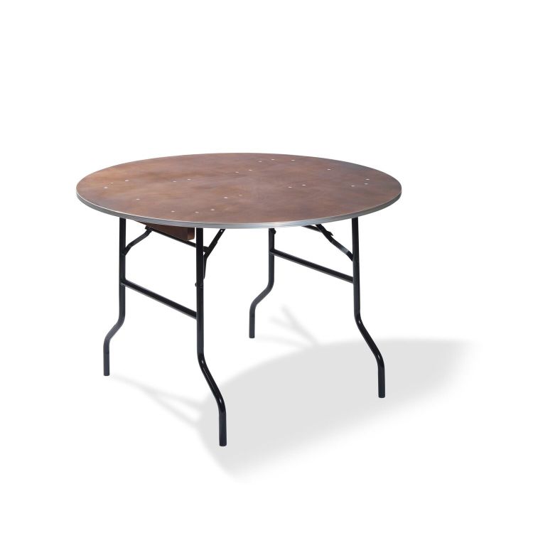 Table de banquet ronde, pliante, en bois