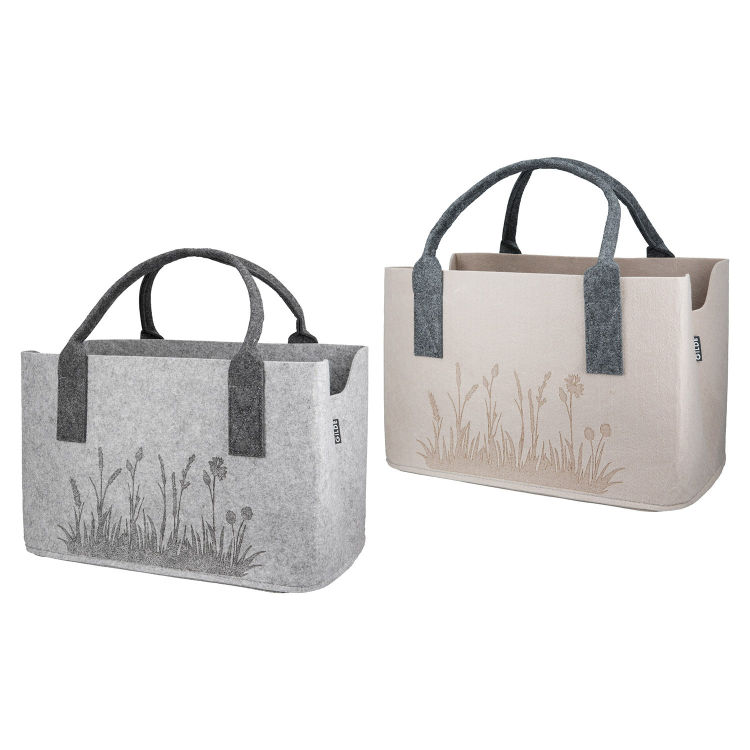 Tasche Wildblumen mit Lasergravur