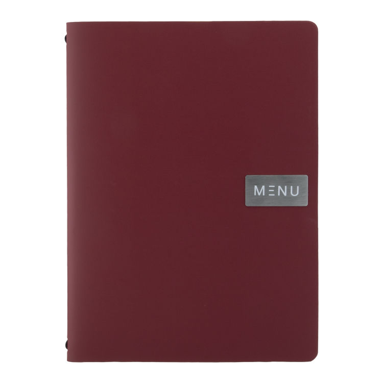 Speisekartenhülle A4 Leather Royal-Linie - 100% ökologisches Leder - Menu- und Blankoschild inklusive - 4 Ansichten