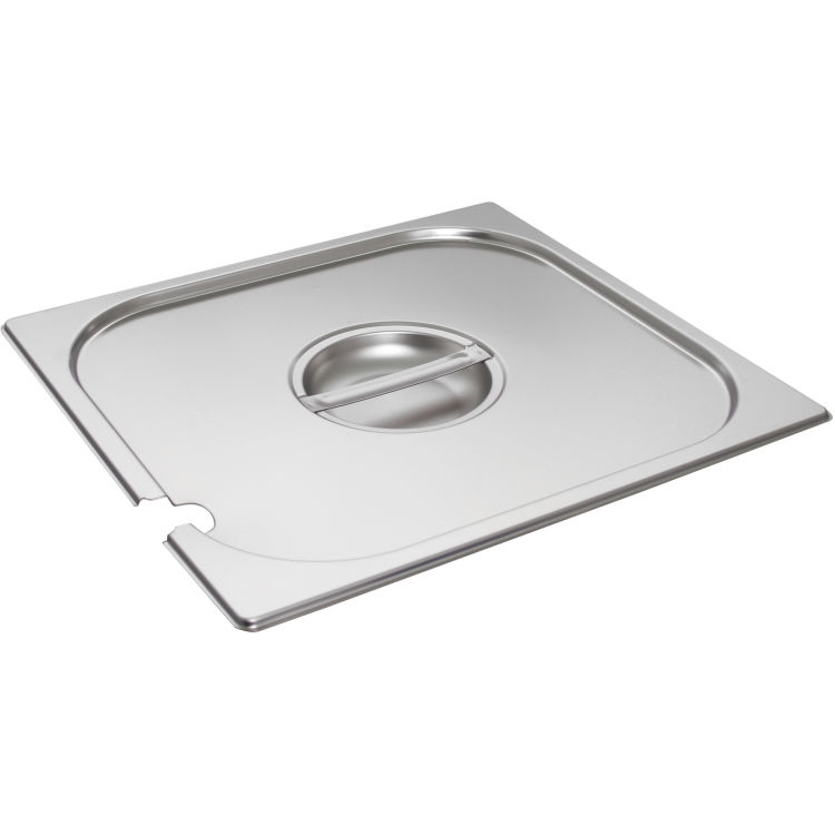 Couvercle pour bac GN 2/3 en inox avec logement pour cuillère