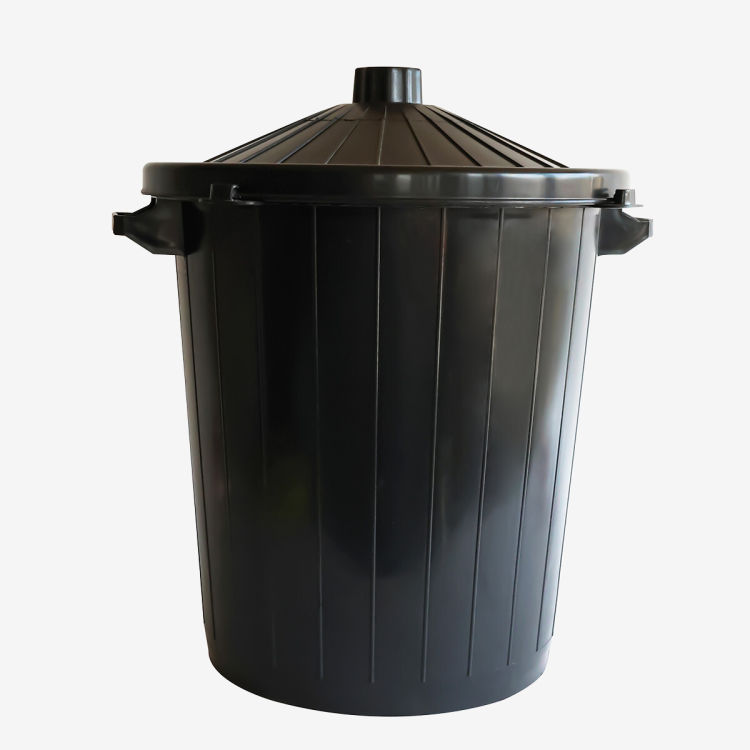 Poubelle ronde 50 L avec couvercle verrouillable