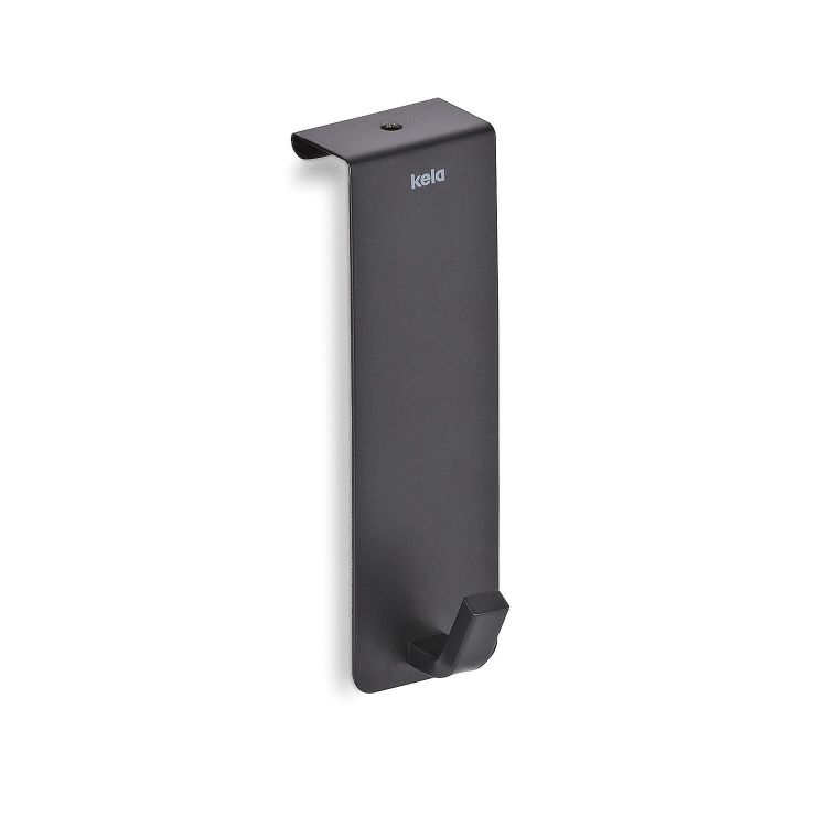 Türgarderobe Einzelhaken Colgar Metall schwarz 2er Set 13,0x4,0x2,5cm