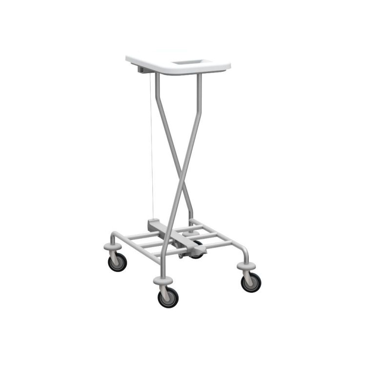 Sammelwagen für Wäsche und Abfall mit Pedal EINZEL, sofort einsetzbar