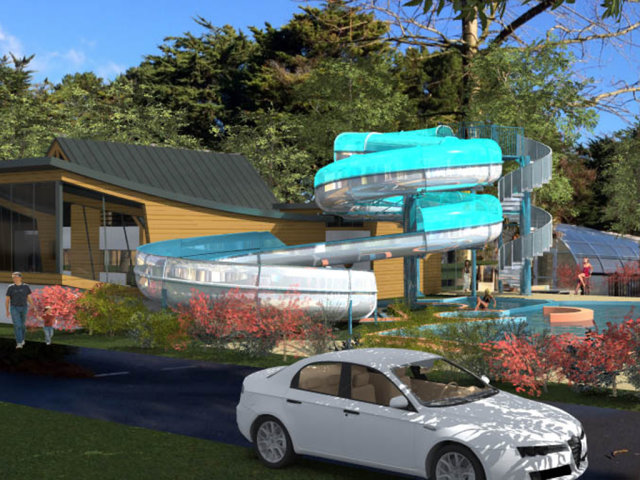 Erweiterung des Aquaparks auf dem Campingplatz Le Moulin de l‘Eclis