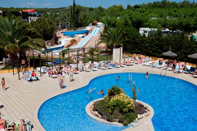 The aquatic park of the Camping Tucan campsite (Lloret de Mar)