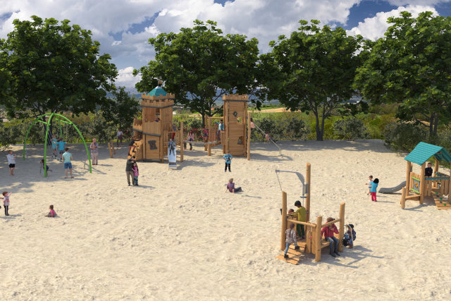 A brand new play area on the Sylvamar campsite!