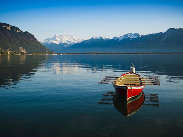 Le lac Léman en Haute-Savoie