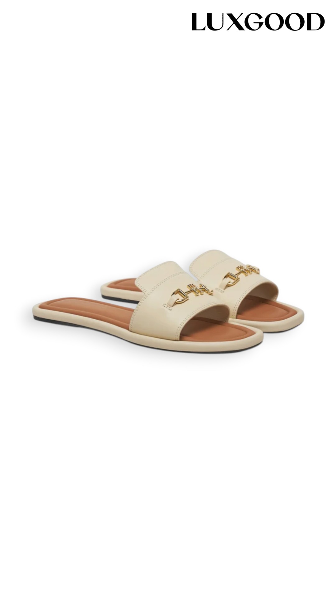 Tommy Hilfiger – Slides – Leather – Cream