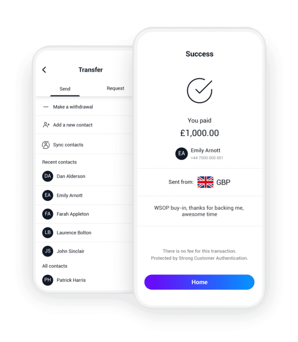 Free instant transfers