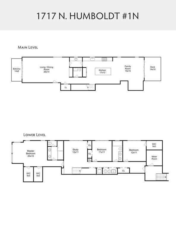 Spacious New Construction Duplex Down: 1717 N Humboldt, #1N 