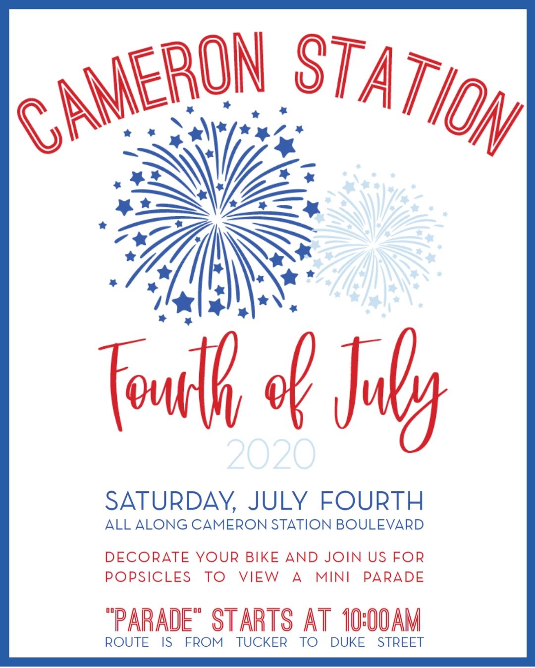 Cameron Station Fourth of July 2020