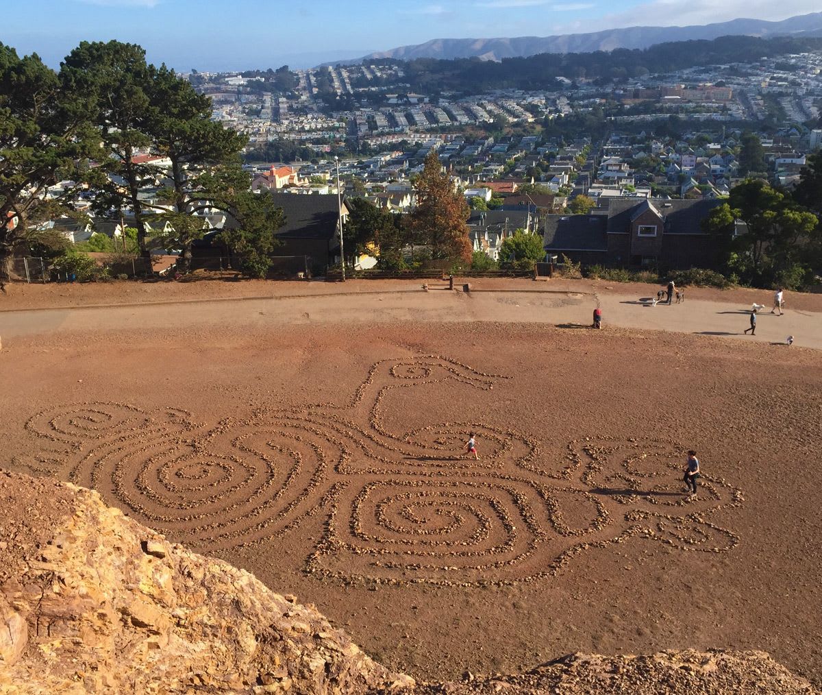Bernal Hill stone labrinth