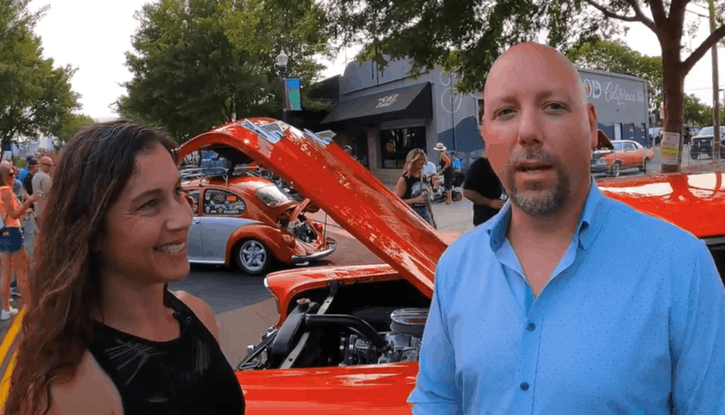 Kevin Methvin at Prosper Real Estate Enjoying the Cruisin' Blues Car Show