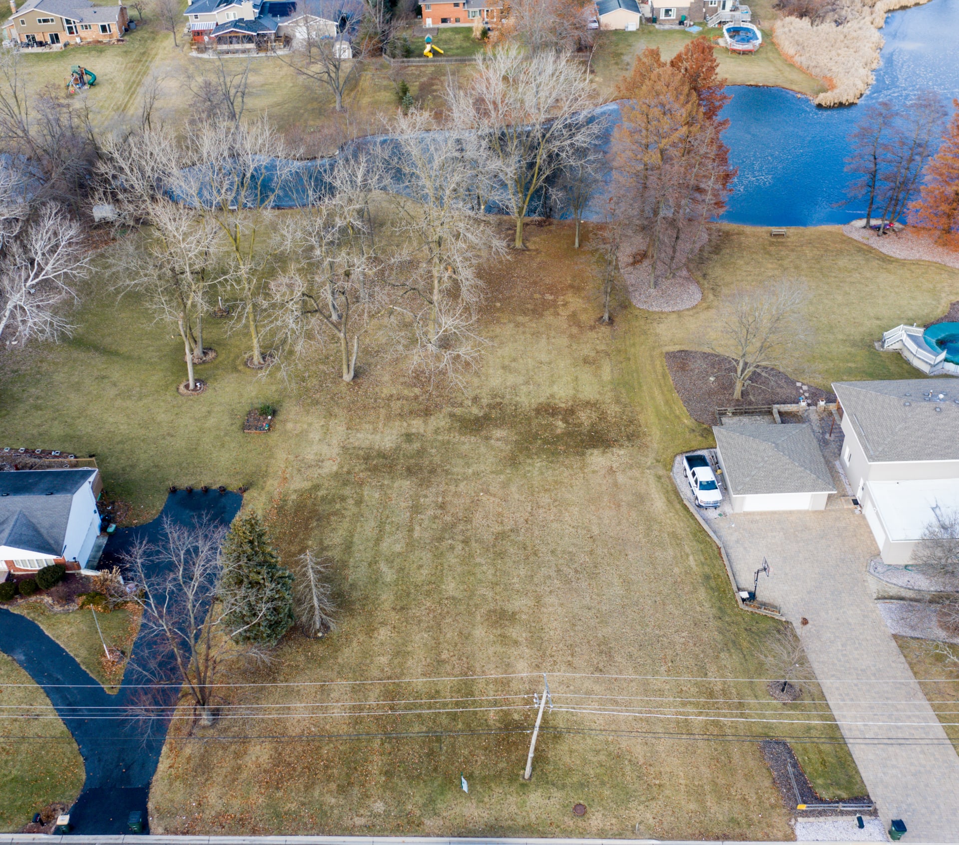 beautifully positioned land on a .84acre lot, offers impressive views