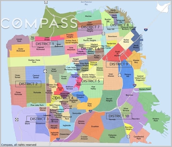 San Francisco Median Homes Sales Price Map