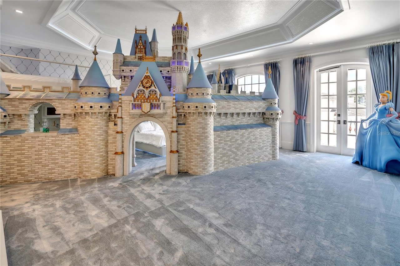 Disney princess castle at 9200 Bentley Park Circle