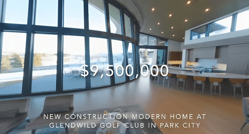 New modern construction modern home at Glendwild golf club in Park City, Utah