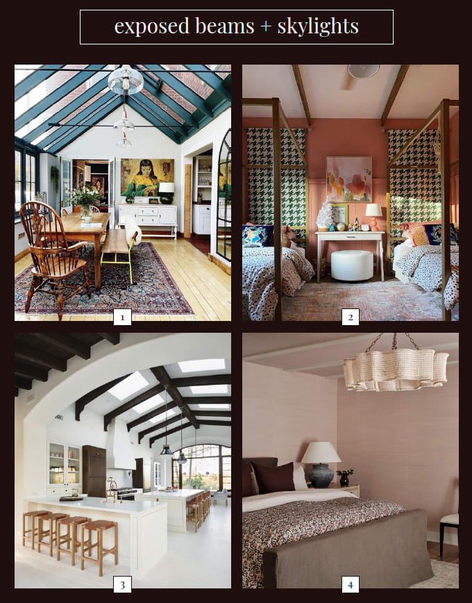 exposed beams and skylights