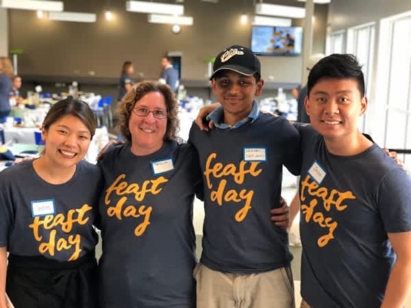 Volunteers pictured (left to right): Jaehee Hwang, Tricia Plumb, Shaian D'costa, Jason Hong