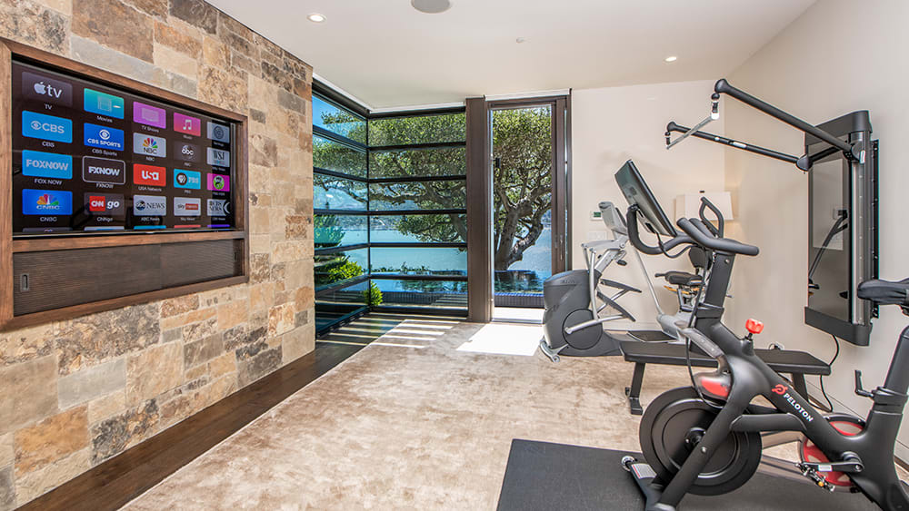 The fitness room.