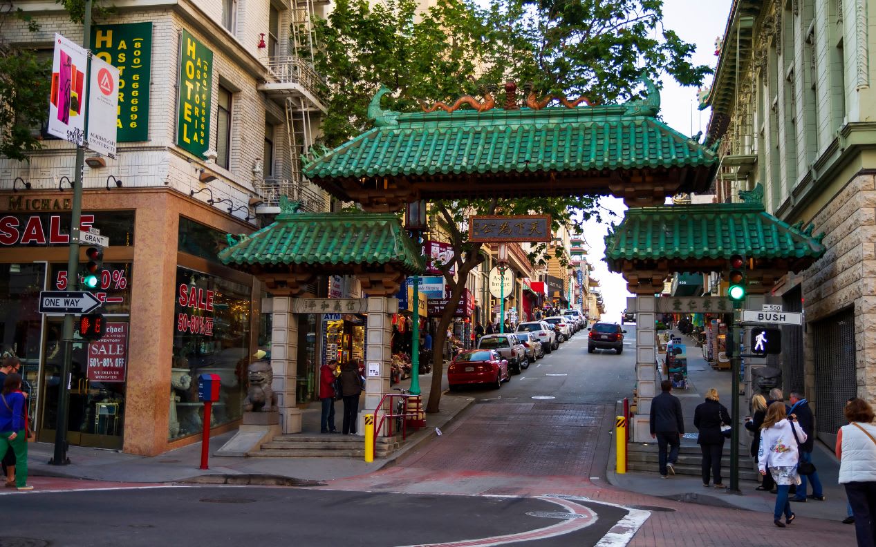 Chinatown street in San Francisco