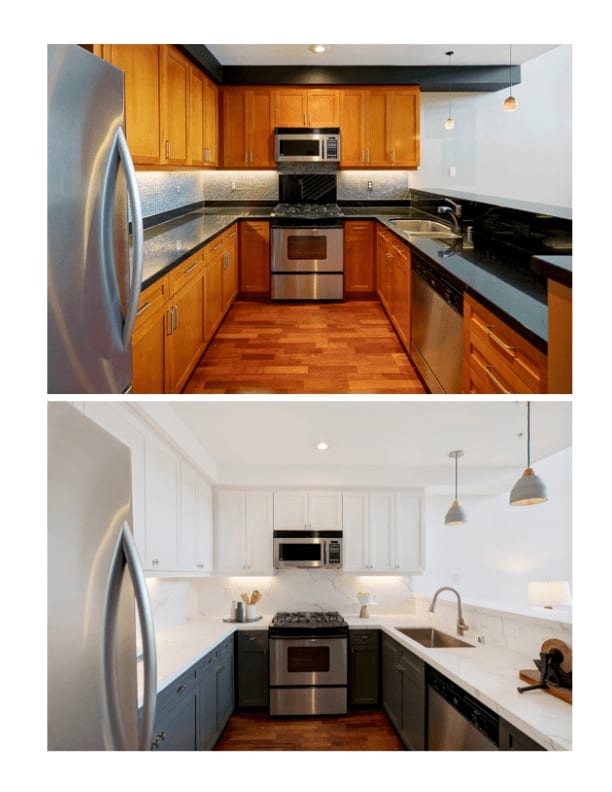 Honey Cabinets Get a Fresh Coat of Paint