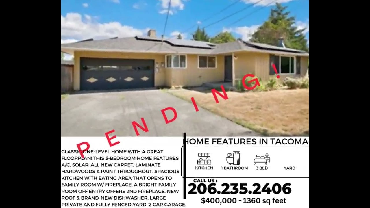 Pending! Under Contract in Tacoma!