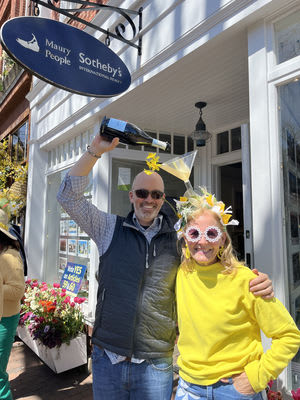 Nantucket Daffodil Festival outside Maury People