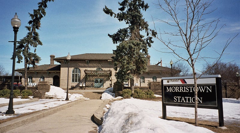 Morristown train station main entrance