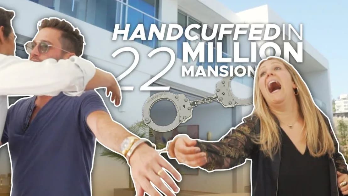 Handcuffed in a 22 MILLION DOLLAR LA Mansion?!