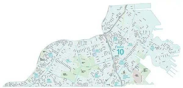 District map highlighting District 10.