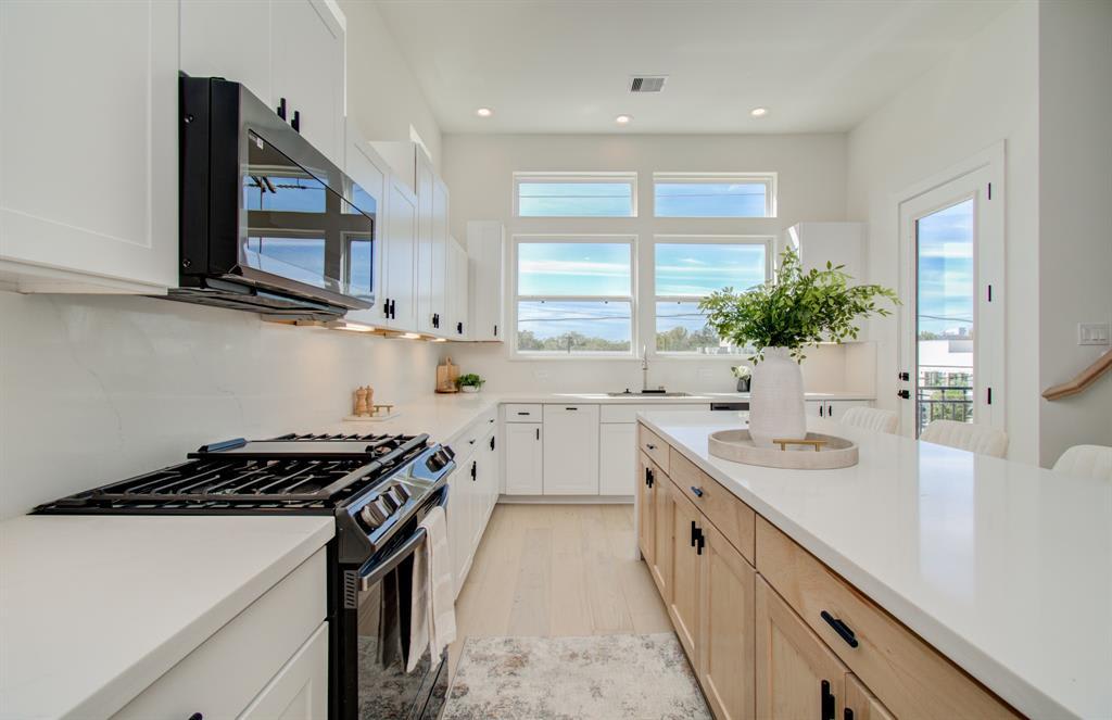 model kitchen with white cabinets 