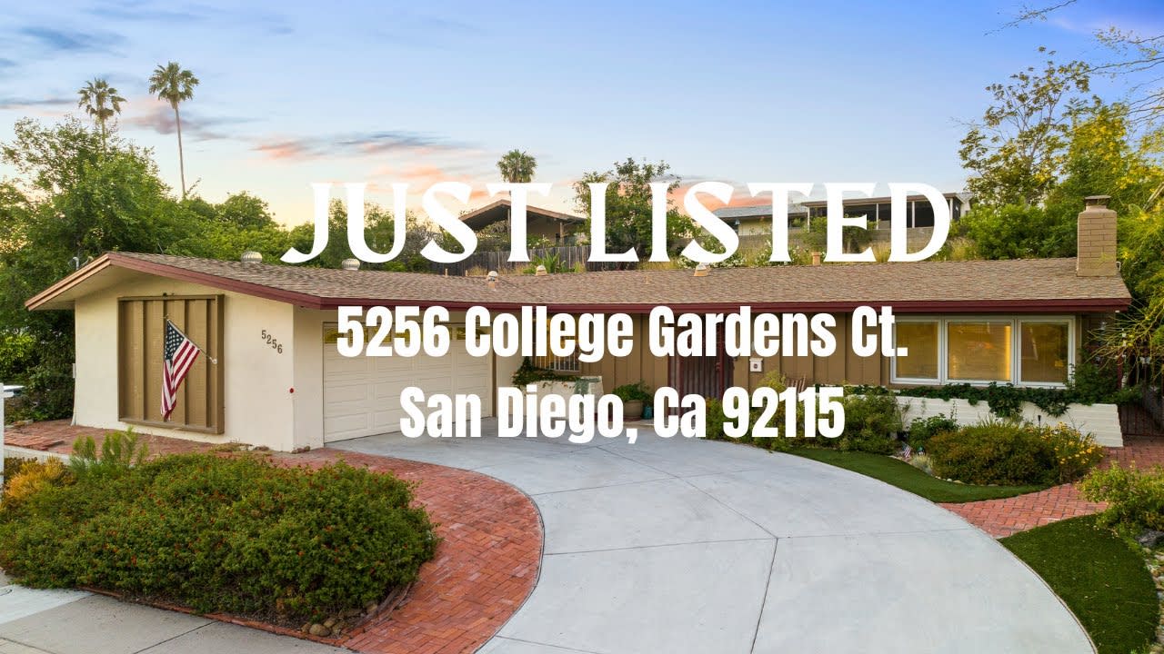 Just Listed in the College View Estates | 5256 College Gardens Ct. San Diego, CA 92115