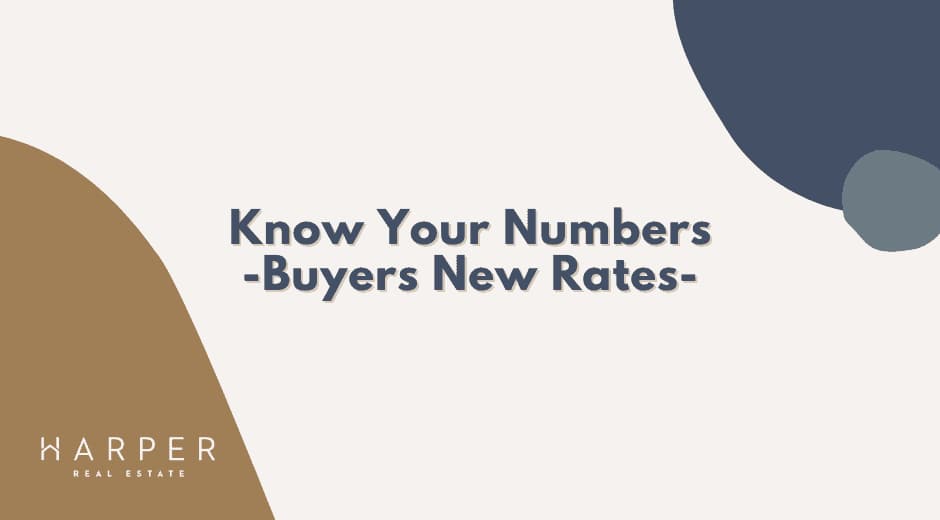 Know Your Numbers Buyers New Rates Harper Real Estate