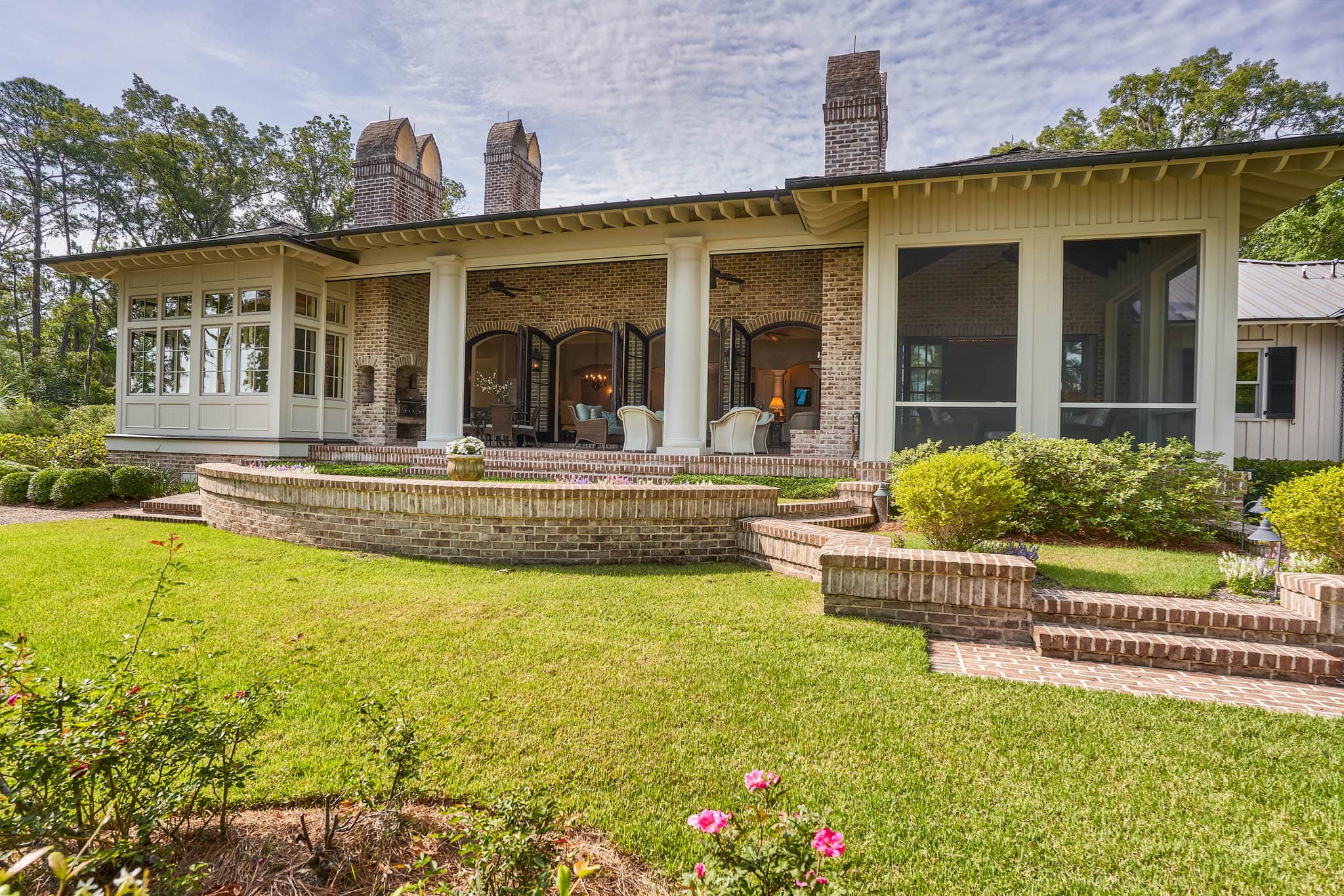 Rear view of the house