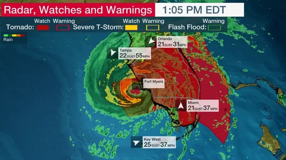 Hurricane Ian Lashing Southwest Florida With Catastrophic Surge, Winds, Flooding