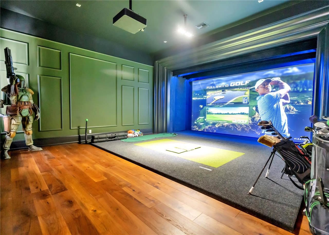 Full Swing golf simulator at 9200 Bentley Park Circle