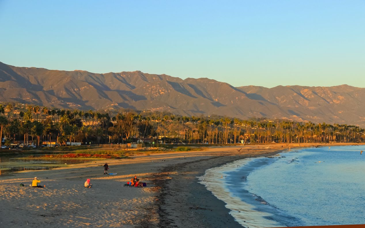 Pismo beach, the beach of the Pacific Ocean near the city of Pismo