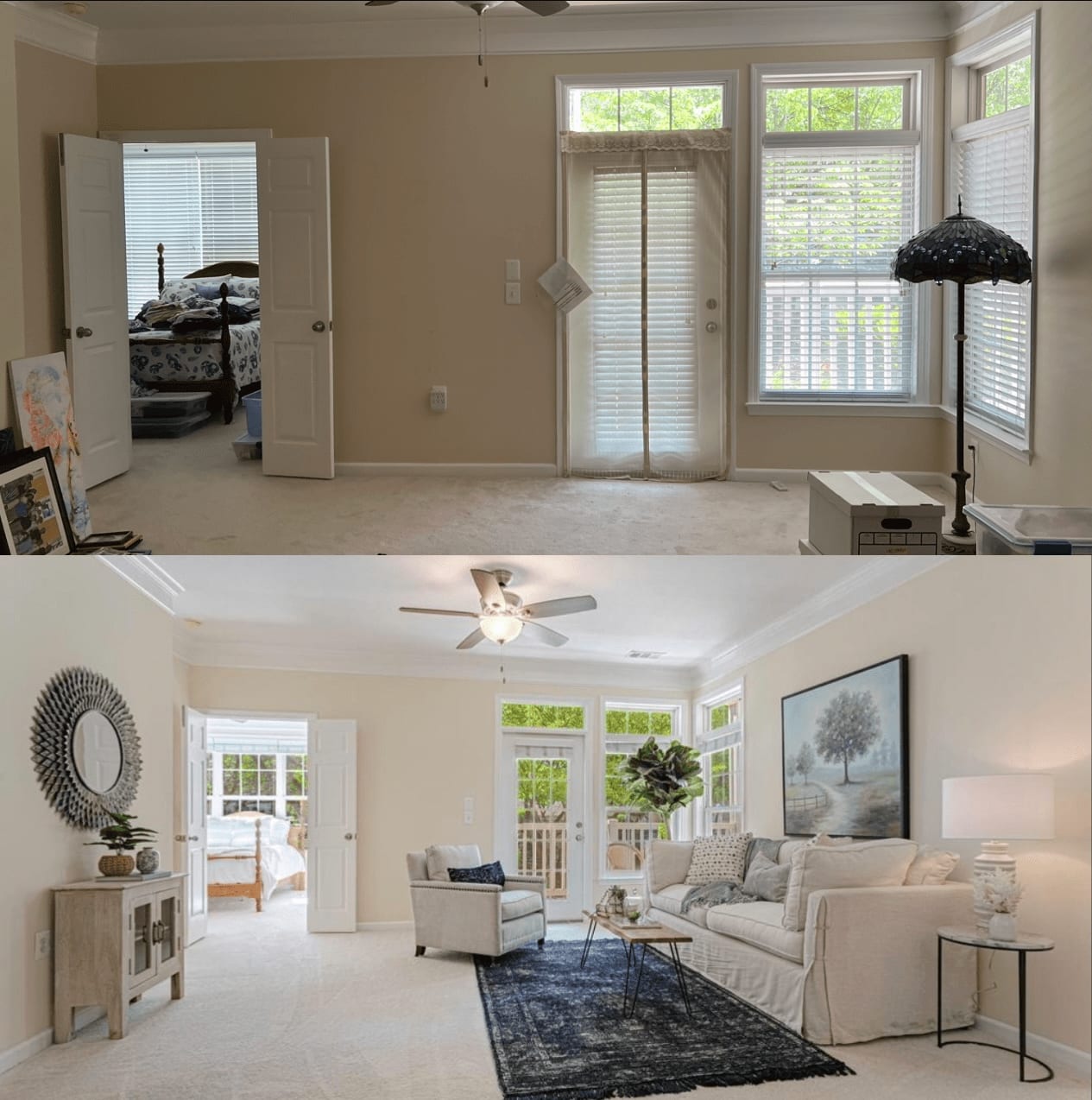 Home Staging Before And After Leesburg, Virginia