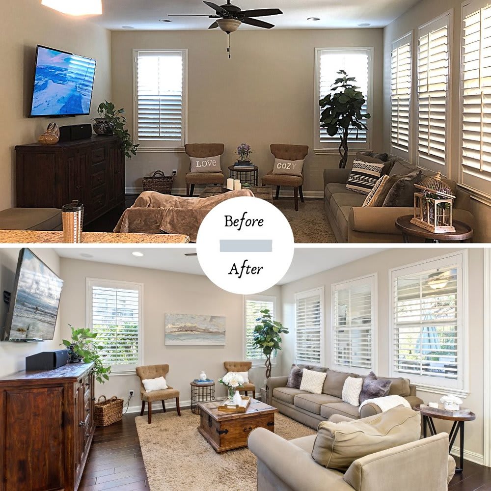 Before staging living room by Verso Homes