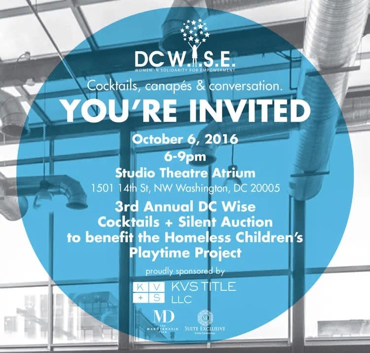 Tickets Available for 3rd Annual DC Wise Cocktail Party & Silent Auction!
