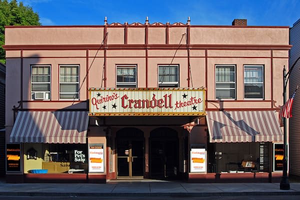 Exterior view of the historic Crandell Theatre in Chatham, New York
