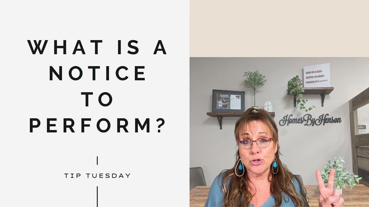 What is a Notice To Perform? | Tip Tuesday