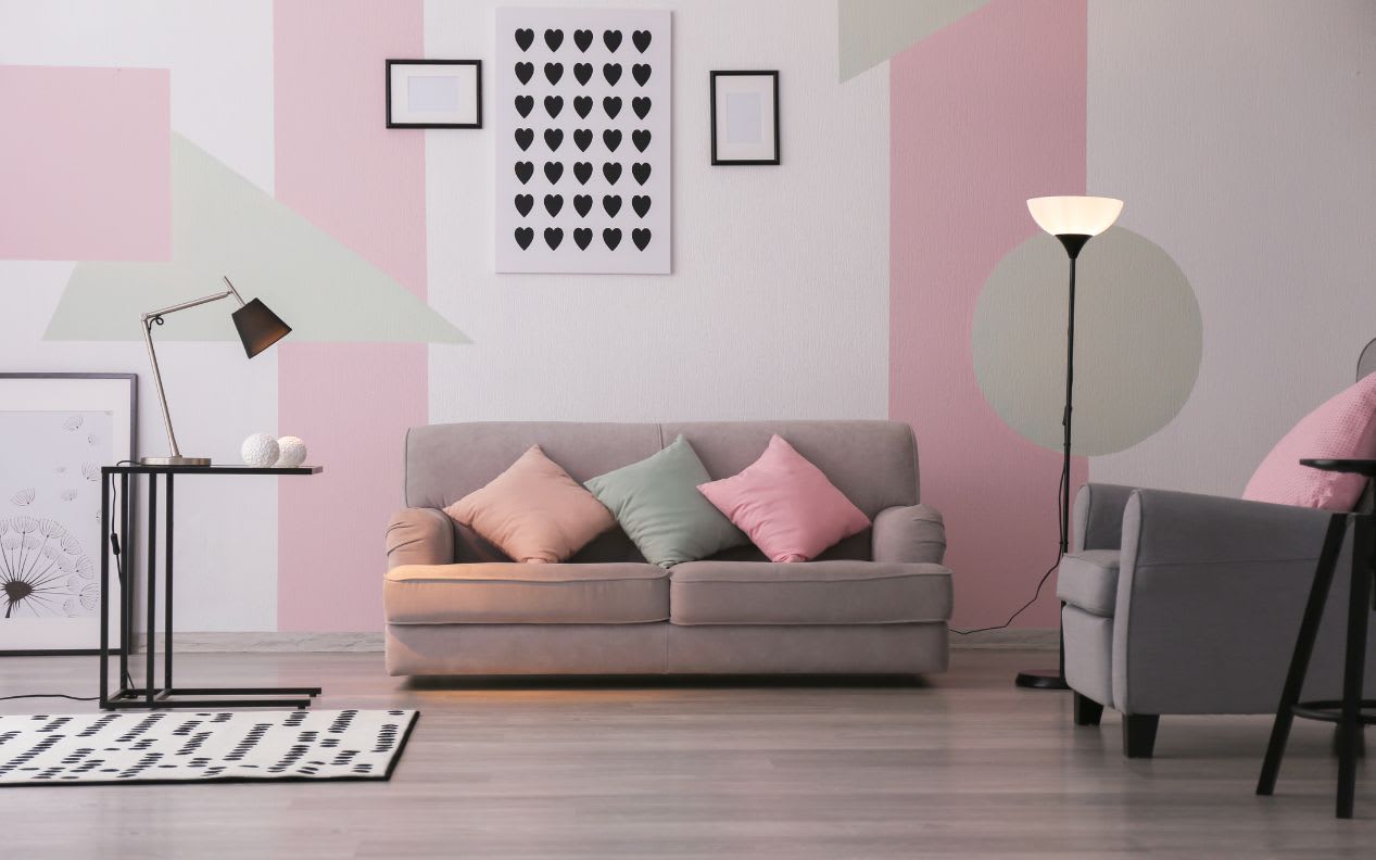 Cozy Pastel Living Room