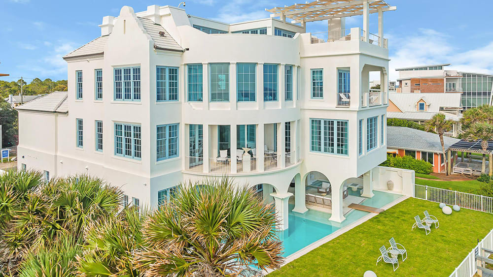 This $26.5 Million Beachfront Mansion Brings the Mediterranean to Florida’s Emerald Coast